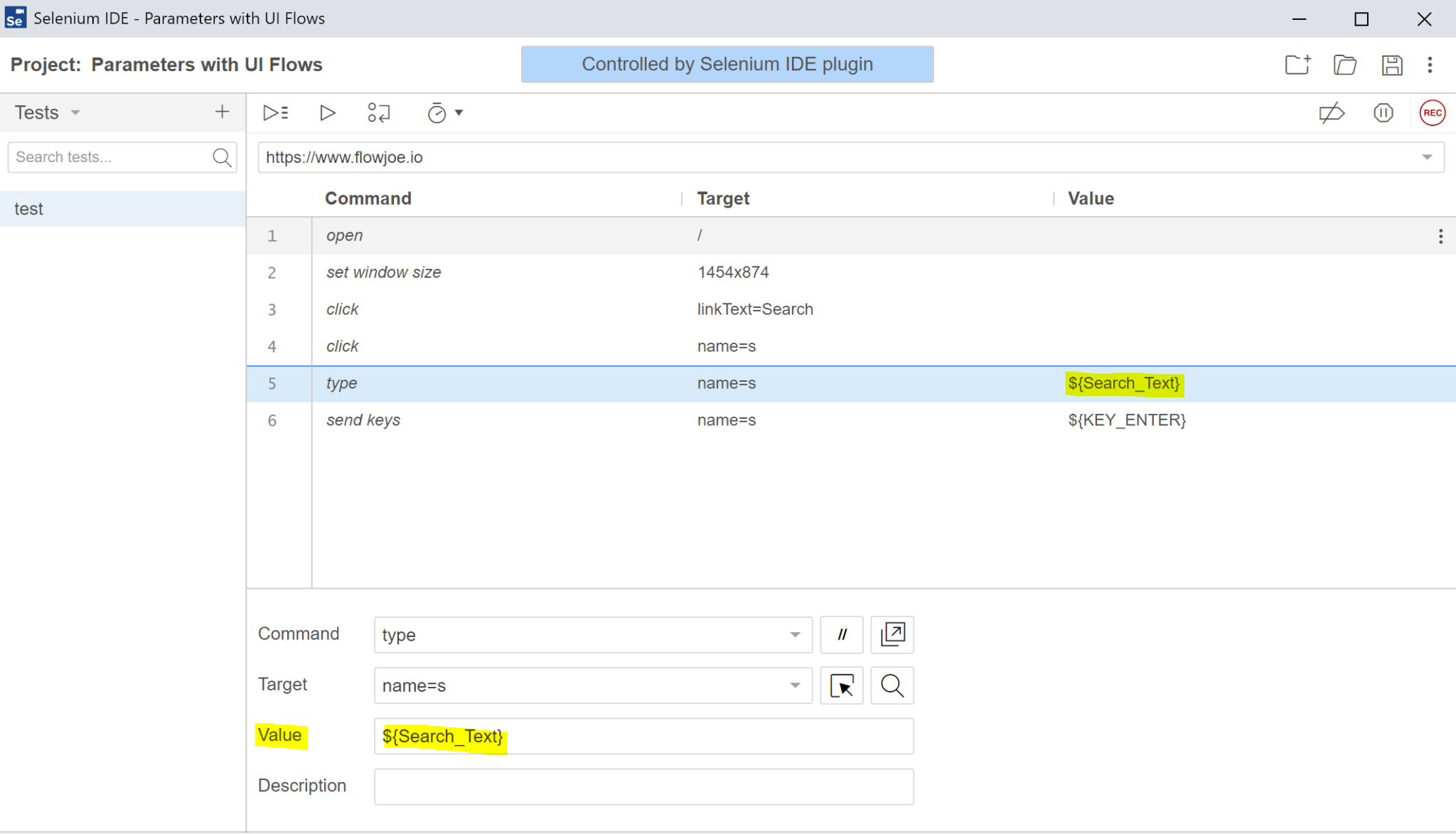 Parameters in Web UI Flows (RPA) - FlowJoe.io