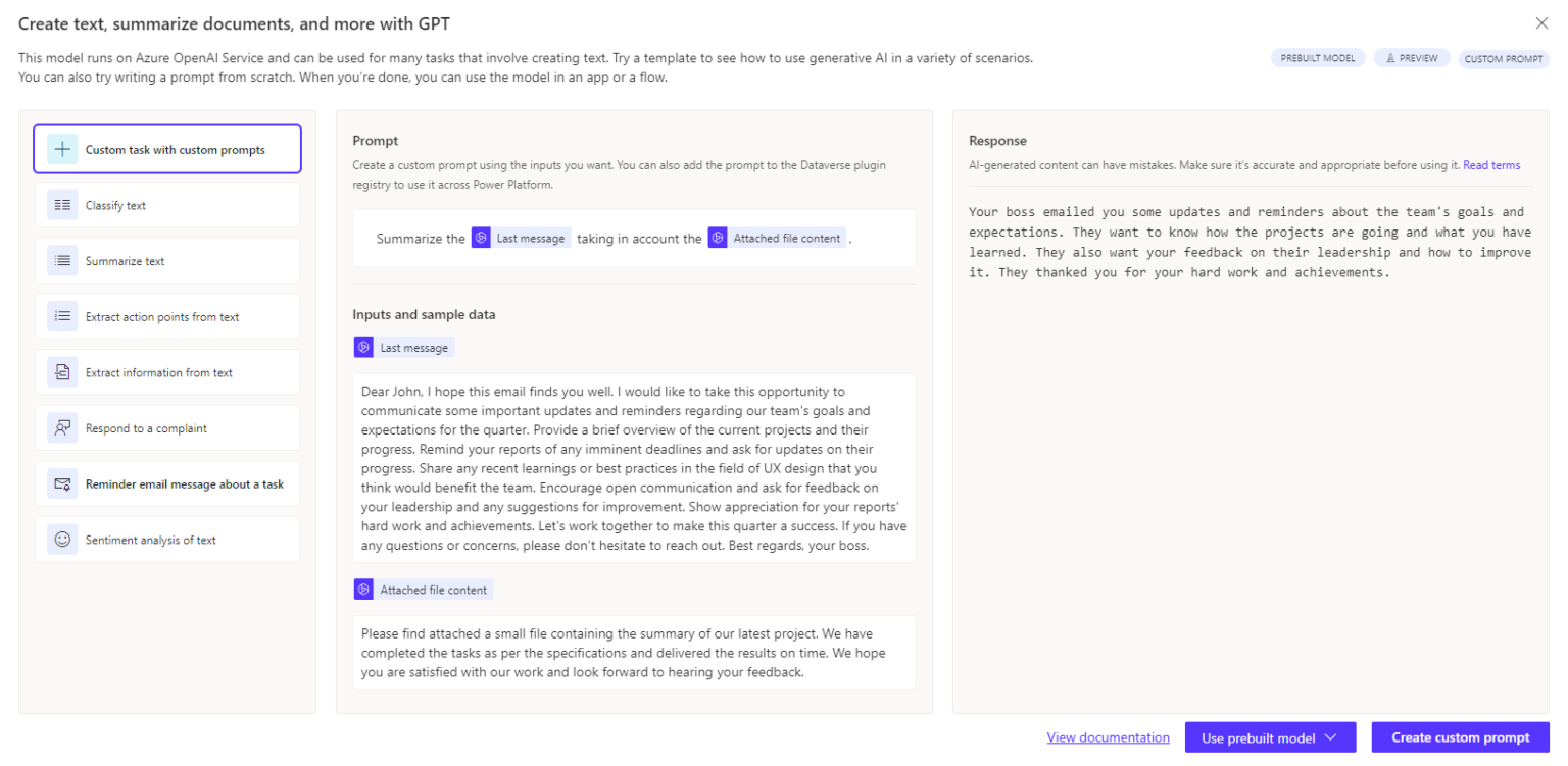 Build and Share Prompts with the Power Platform Prompt Builder using AI ...